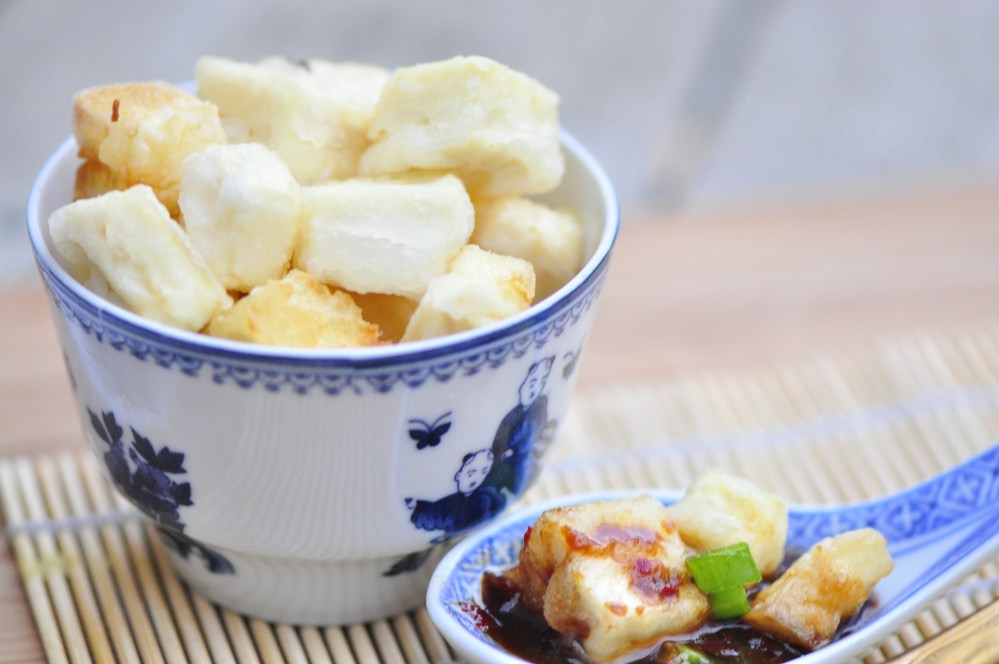 Close-up Agedashi Tofu