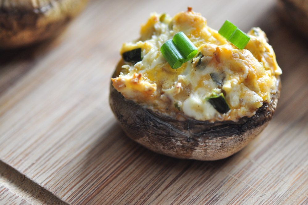Close-up Jalapeno Popper Mushrooms