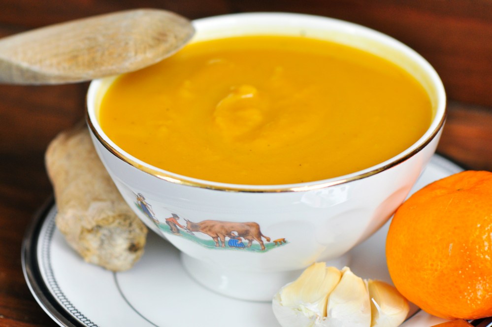 Close-up Sweet Potato Soup