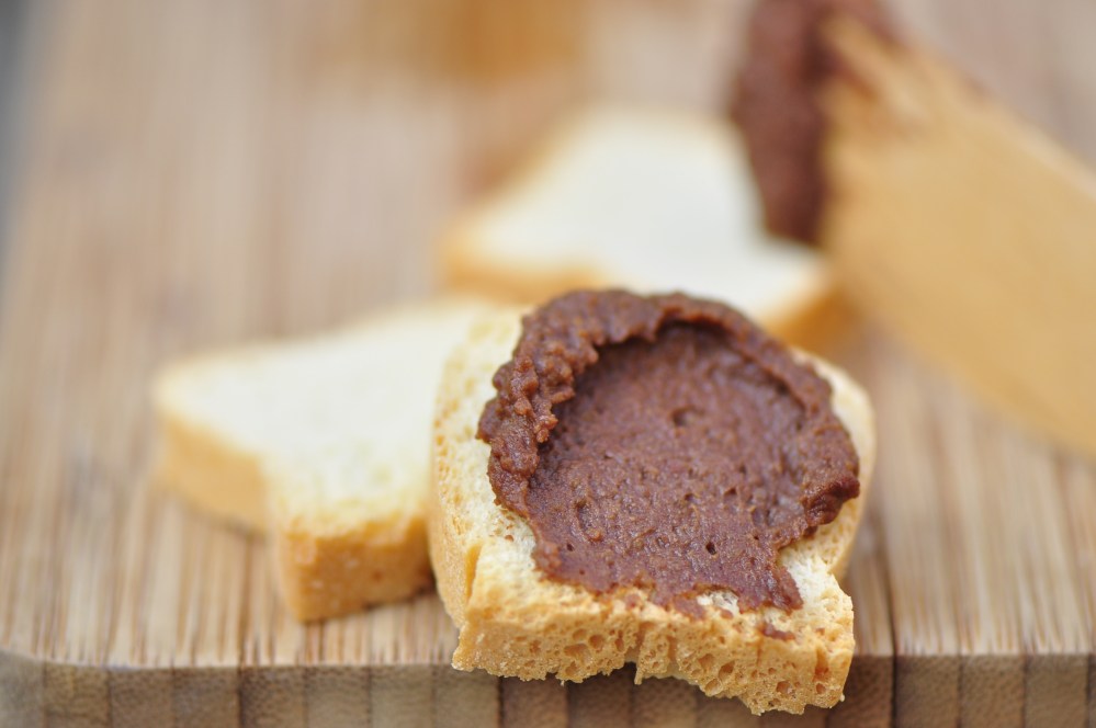 Chocolate Hummus on Mini Toast Crackers