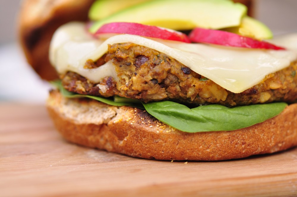 Curried Lentil Cashew Burger