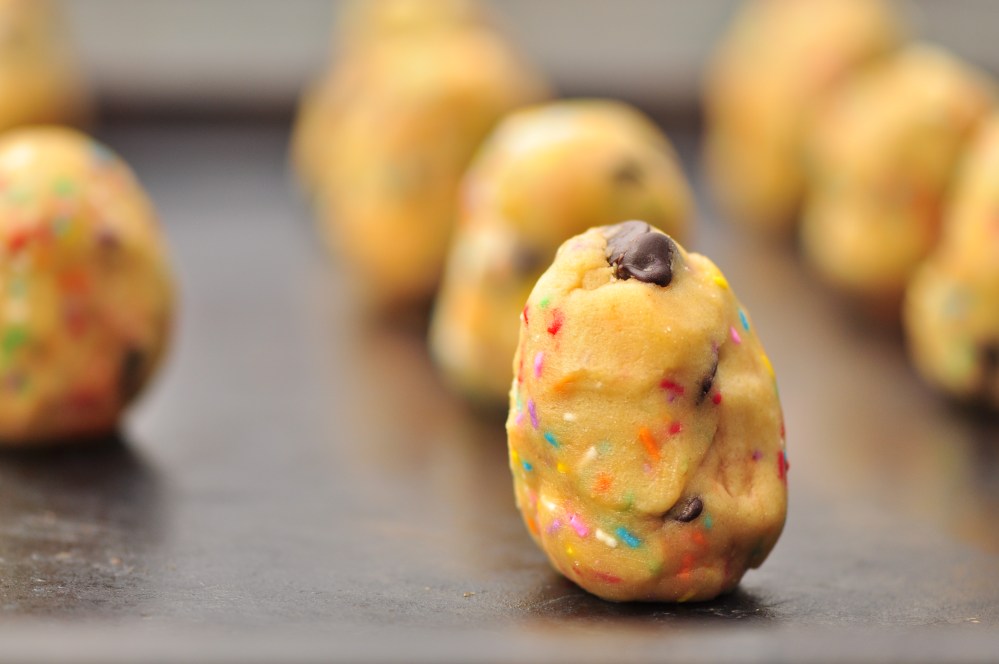 Raw cake batter cookies