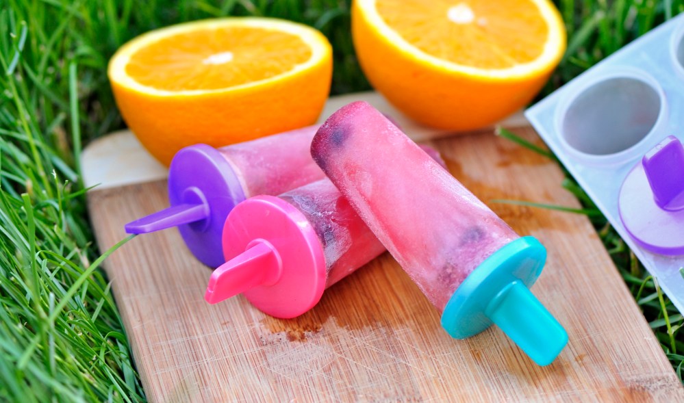 Citrus, Blueberry and Ginger Popsicles