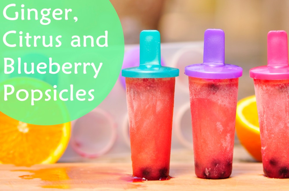 Citrus, Blueberry and Ginger Popsicles