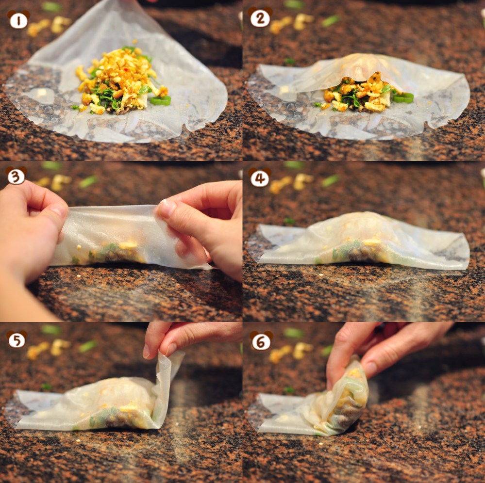 Fried Rice Paper Roll Instructions