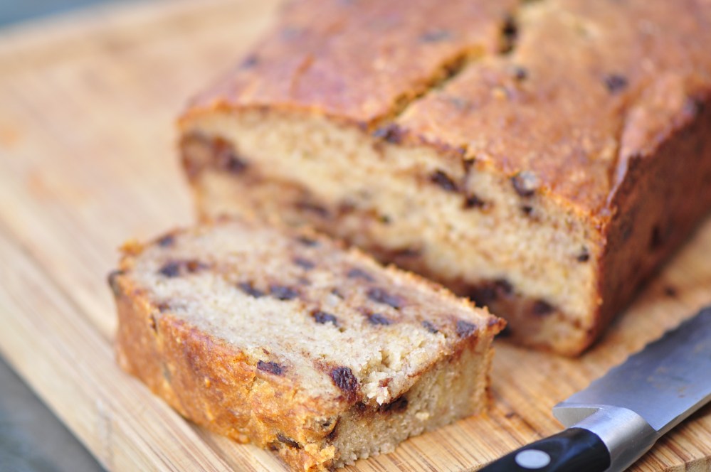 Gluten Free Banana Bread with Mini Chocolate Chips