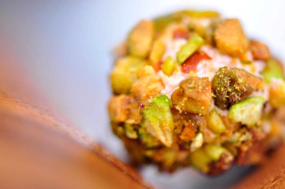 Feta, Sundried Tomato and Pistachio Truffles