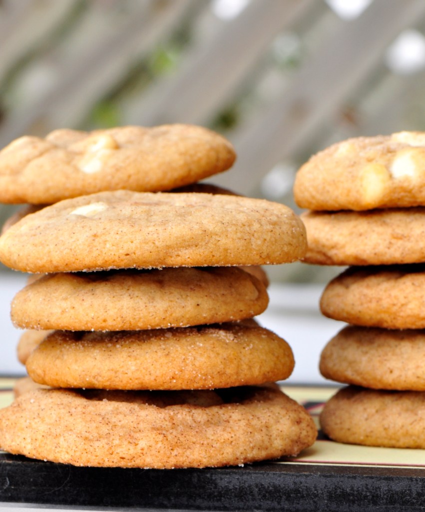 White Chocolate Snickerdoodle Cookies