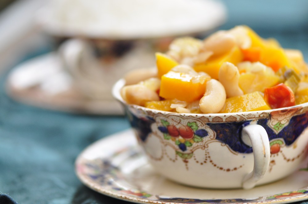 White Bean, Okra and Buttercup Squash Stew