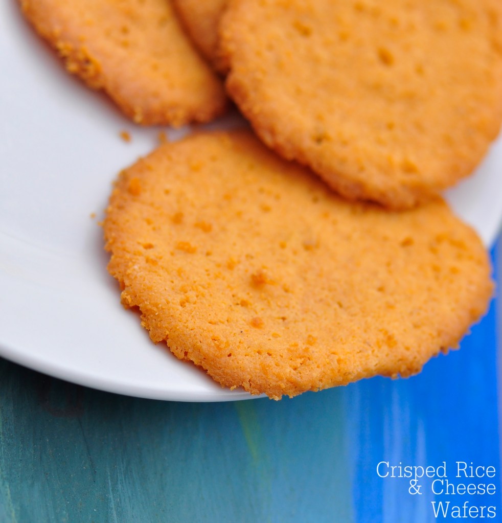 Crisped Rice and Cheese Wafers