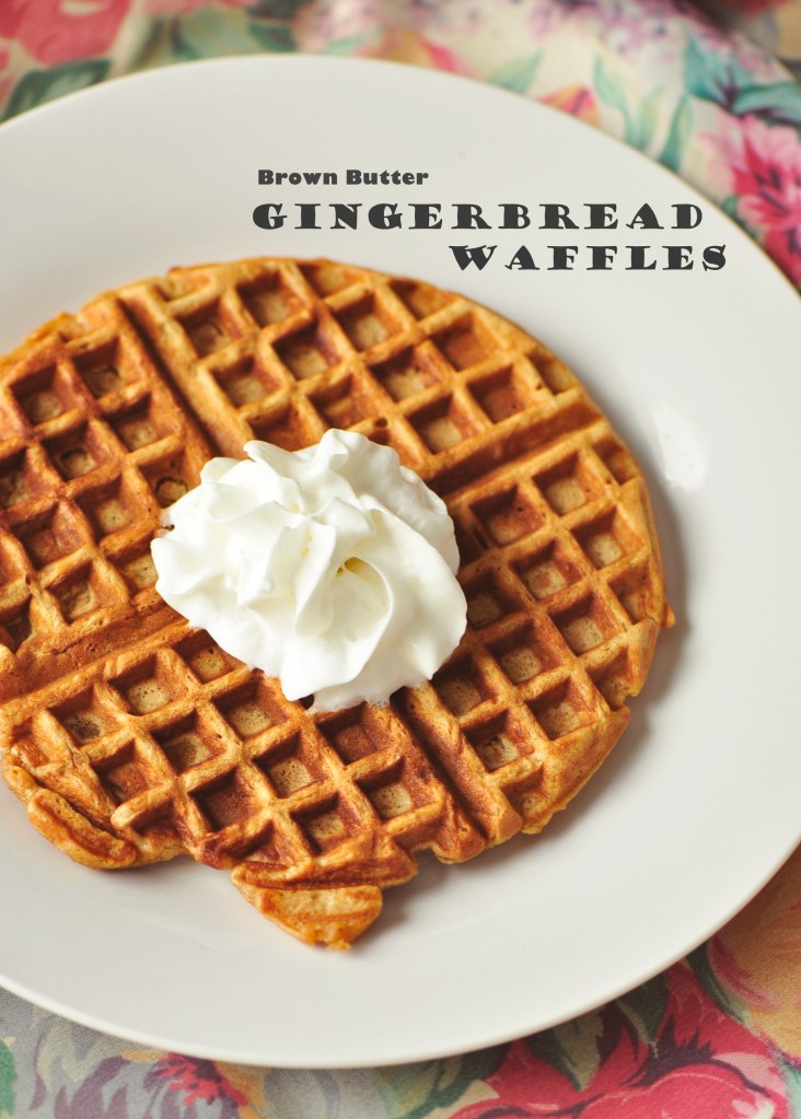 Brown Butter Gingerbread Waffles