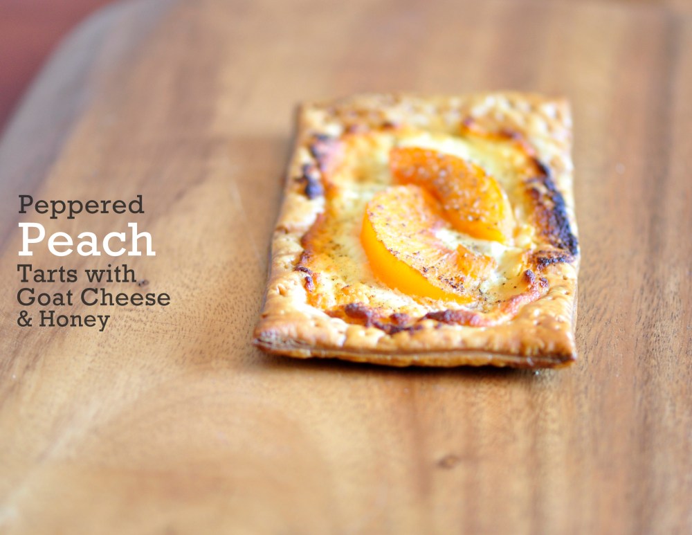 Pepper Peach Tarts with Goat Cheese and Honey